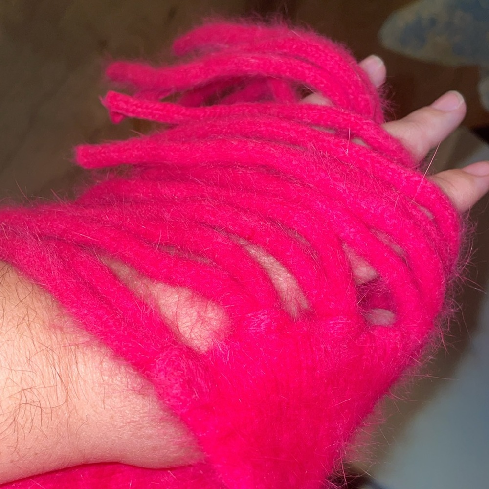 Fashion Angora Barbie core hot pink scarf medium super soft warm - Picture 4 of 8